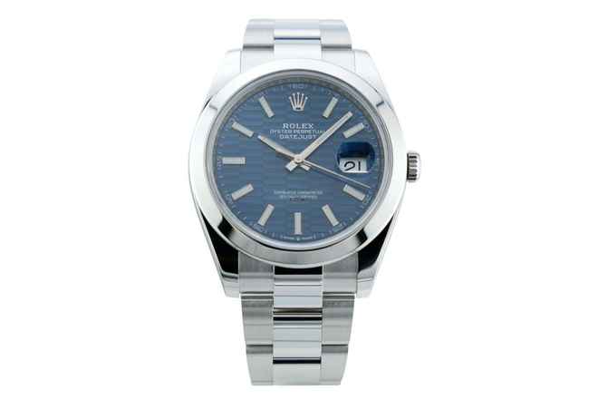  Rolex Datejust 41 Oyster Bracelet - Blue Fluted Dial - 126300 2023 