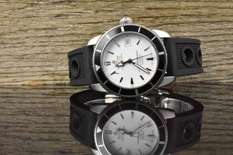 Thumbnail von Breitling Superocean Heritage 42 Stratus Silver Dial A1732124 Black Rubber