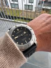 Thumbnail von Panerai Luminor Submersible 1950 3 Days Automatic Left-Hand Clous-de-Paris Dial - Titanium PAM00569 Full Set 2015