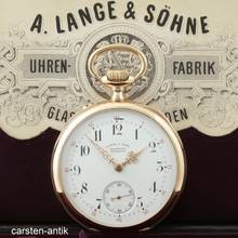 Thumbnail von A. Lange & Söhne Full Set Qualität 1A Taschenuhr 18k Gold mit Original Box & Garantiekarte 1891 Sehr schöner Zustand mit Museumszertifikat