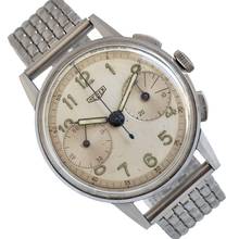 Thumbnail von Heuer Pre-Carrera chronograph 433AT Big Eyes silver dial 1947