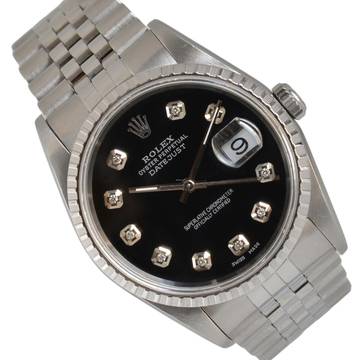 Rolex Datejust 36 16220 black diamond dial Full Set 1999’s