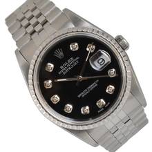Thumbnail von Rolex Datejust 36 16220 black diamond dial Full Set 1999’s