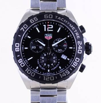 TAG Heuer Formula 1 Quarz 200m Chronograph black Dial Date 43mm Quarz Steel Neu B+P