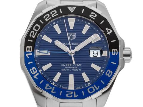 TAG Heuer Aquaracer 300M Calibre 7 GMT Ref.WAY201T.BA0927 Bj.2022 Full Set sehr gut Vintage Aquaracer