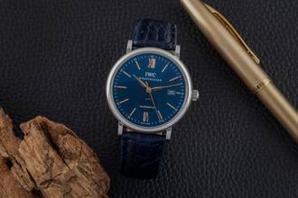 Thumbnail von IWC Portofino Automatic 40 Blue Dial Stahl Automatik Herrenuhr Ref. IW356523