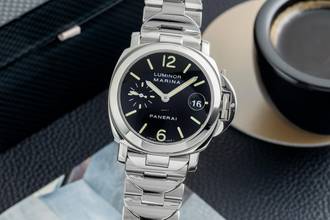 Thumbnail von Panerai Luminor Marina Automatic Stahl Automatik Herrenuhr Ref PAM00050 Box & Papiere 2000