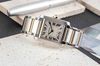 Thumbnail von Cartier Tank Française Edelstahl / Gold Quarz Damenuhr Ref. W51006Q4 2301
