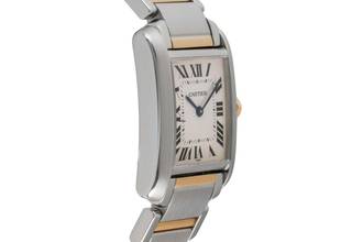 Thumbnail von Cartier Tank Française Edelstahl / Gold Quarz Damenuhr Ref. W51006Q4 2301