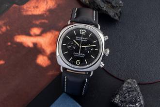 Thumbnail von Panerai Radiomir Chronograph Stahl Automatik Herrenuhr Ref. PAM00369 B&P 2011