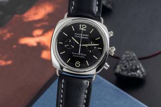 Thumbnail von Panerai Radiomir Chronograph Stahl Automatik Herrenuhr Ref. PAM00369 B&P 2011