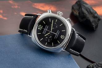 Thumbnail von Panerai Radiomir Chronograph Stahl Automatik Herrenuhr Ref. PAM00369 B&P 2011