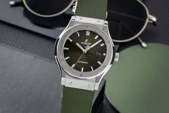 Thumbnail von Hublot Classic Fusion Titan Automatik Green Dial Ref. 542.NX.8970.RX Box