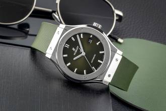 Thumbnail von Hublot Classic Fusion Titan Automatik Green Dial Ref. 542.NX.8970.RX Box