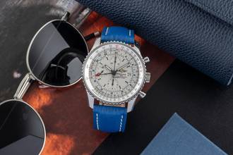 Thumbnail von Breitling Navitimer World GMT Chronograph Stahl Automatik Ref. A24322 Papiere
