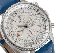 Thumbnail von Breitling Navitimer World GMT Chronograph Stahl Automatik Ref. A24322 Papiere
