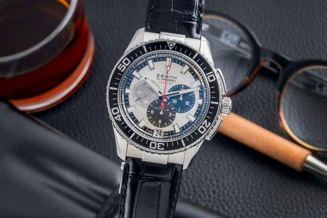  Zenith El Primero Stratos Flyback Felix Baumgartner 03.2066.405/69.R515 B&P 