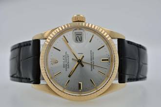 Thumbnail von Rolex Datejust 31 14k Yellow Gold Silver Dial 6827