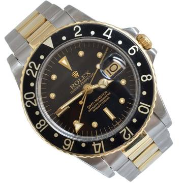 Rolex GMT-Master 1675 Tiger Eye nipple black dial 1977 TOP Condition