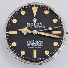 Thumbnail von Rolex Submariner (Ohne Datum) 5512 Serif 4 Linien Zifferblatt Komplettset aus den 1970er Jahren