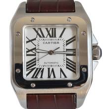 Thumbnail von Cartier Santos 100 XL W20073X8 Silberes Zifferblatt Komplettset Wie NEU 2015