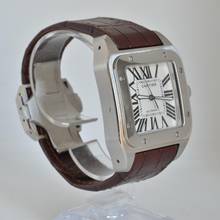 Thumbnail von Cartier Santos 100 XL W20073X8 Silberes Zifferblatt Komplettset Wie NEU 2015