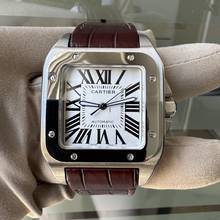 Thumbnail von Cartier Santos 100 XL W20073X8 Silberes Zifferblatt Komplettset Wie NEU 2015