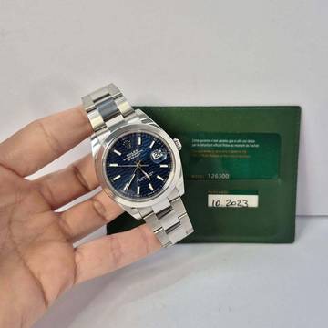 Rolex Datejust 41 41mm Motif Blue Dial Automático Completo