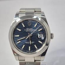 Thumbnail von Rolex Datejust 41 41mm Motiv Blaues Zifferblatt Automatik Vollständig