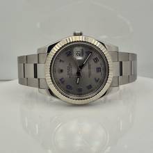Thumbnail von Rolex Datejust II 41mm Weißgold & Stahl Silber & Lila Automatik Vollständig