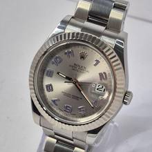 Thumbnail von Rolex Datejust II 41mm Weißgold & Stahl Silber & Lila Automatik Vollständig