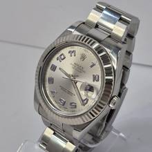 Thumbnail von Rolex Datejust II 41mm Weißgold & Stahl Silber & Lila Automatik Vollständig
