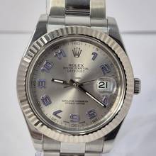 Thumbnail von Rolex Datejust II 41mm Weißgold & Stahl Silber & Lila Automatik Vollständig