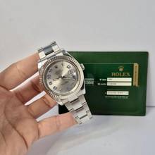 Thumbnail von Rolex Datejust II 41mm Weißgold & Stahl Silber & Lila Automatik Vollständig