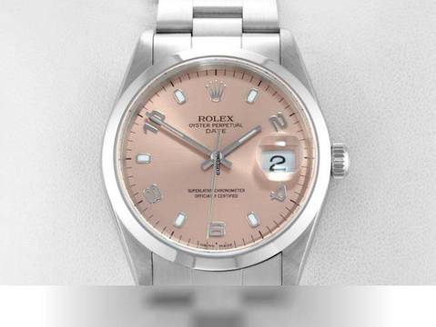 Rolex Oyster Perpetual Date 34mm 2004 Edelstahl Automatik Damenuhr Damen Herren Stahl