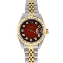 Thumbnail von Rolex Lady-Datejust 26 Stahl/Gold Rote Vignette Diamant-Zifferblatt