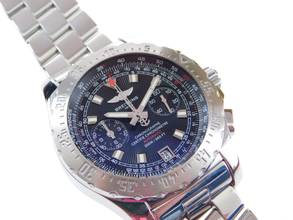 Thumbnail von Breitling Skyracer Chronograph Black Dial Stahlband im Neu Zustand