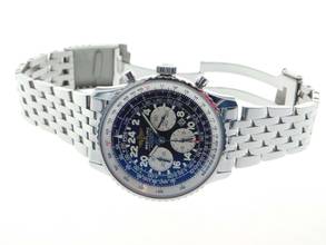 Thumbnail von Breitling Navitimer Cosmonaute Stahl mit Stahlband Tresoruhr im Full Set LC 100 deutsche Auslieferung wie Ladenneu volles Band