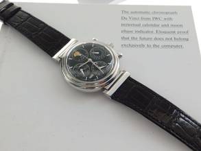 Thumbnail von IWC Da Vinci Perpetual Calendar Ewiger Kalender in Edelstahl revisioniert im Top Zustand mit Krokoband original IWC Krokoband und Schließe