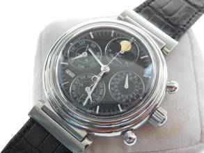 Thumbnail von IWC Da Vinci Perpetual Calendar Ewiger Kalender in Edelstahl revisioniert im Top Zustand mit Krokoband original IWC Krokoband und Schließe
