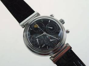 Thumbnail von IWC Da Vinci Perpetual Calendar Ewiger Kalender in Edelstahl revisioniert im Top Zustand mit Krokoband original IWC Krokoband und Schließe