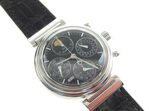 Thumbnail von IWC Da Vinci Perpetual Calendar Ewiger Kalender in Edelstahl revisioniert im Top Zustand mit Krokoband original IWC Krokoband und Schließe