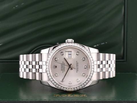  Rolex Datejust 36mm Ref. 116244 Original Diamond Dial/bezel Like New 