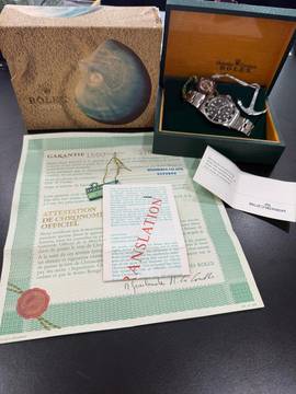 Rolex Submariner Date Rare 1680 MK1 Long F Red Submariner Date Red Sub MK1 Full Set & Accessories circa 1969/70