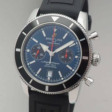  Breitling Superocean Heritage Chronograph Limited Edition BLUE-Dial Box+Papiere+Service 