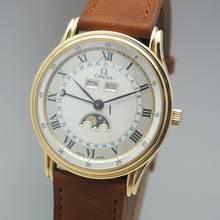Thumbnail von Omega Triple Date Moonphase 175.003 Gold 18k/750 Box+Papiere Ultra Rare with full Set!
