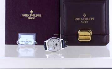 Thumbnail von Patek Philippe Perpetual Calendar Grande Complication Perpetual Calendar Platin silber Zifferblatt Luxusuhr selten