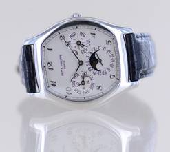 Thumbnail von Patek Philippe Perpetual Calendar Grande Complication Perpetual Calendar Platin silber Zifferblatt Luxusuhr selten
