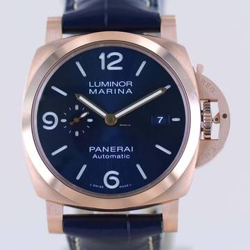 Officine Paneral Luminor Marina Goldtech 3 Days Blue 18K Roségold 44mm B+P