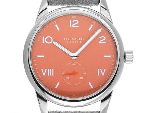  NOMOS Club Campus Glashütte Club Campus Cream Coral Ref.714 2025 Full Set Neu Club Campus Cream Coral 